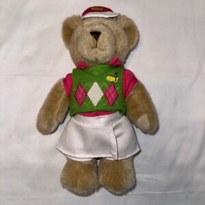 Vintage RARE 2015 Masters Golf Commemorative Girl Bear 10" Augusta National PGA
